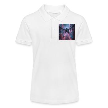 Neon kite over neon city - Stanley/Stella Teen Organic Polo Shirt MINI SPRINTER - white - Front