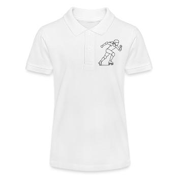 Croquis de joueur de roller derby – Motif sportif - Polo bio MINI SPRINTER Stanley/Stella Ado - blanc - Devant