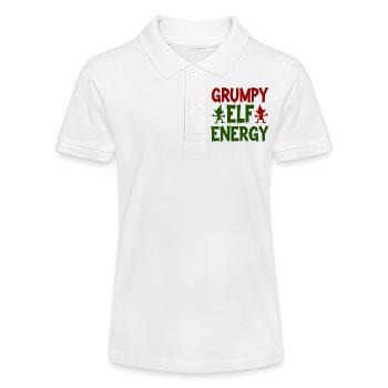 Grumpy Elf Energy Grumpy Imp - Stanley/Stella Teen Organic Polo Shirt MINI SPRINTER - white - Front