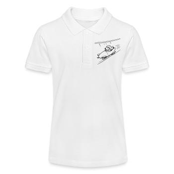 dackel eis bob kanal line art - Stanley/Stella Teenager Bio-Poloshirt MINI SPRINTER - Weiß - Vorne