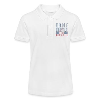 Home Hustle, Home Muscle T-shirt - Polo bio MINI SPRINTER Stanley/Stella Ado - blanc - Devant