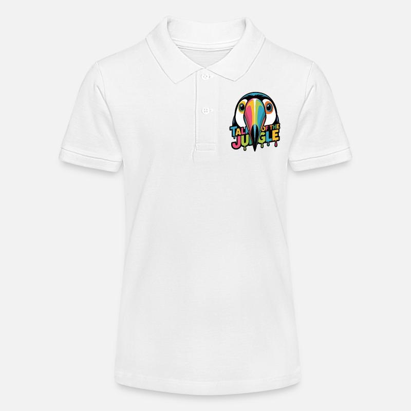 Parler du toucan de la jungle - Polo bio MINI SPRINTER Stanley/Stella Ado - blanc