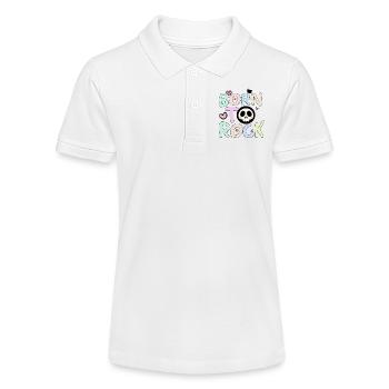 Born To Rock Rainbow - Stanley/Stella Teen Organic Polo Shirt MINI SPRINTER - white - Front