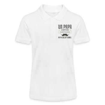 Papa coiffeur donne toujours papy exceptionnel - Polo bio MINI SPRINTER Stanley/Stella Ado - blanc - Devant