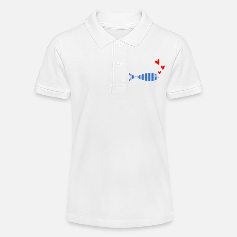 SARDINE. POISSON. POISSON D'AVRIL. PÂQUES. MER - Polo bio MINI SPRINTER Stanley/Stella Ado - blanc
