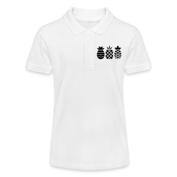 Ananas sans fioritures - Polo bio MINI SPRINTER Stanley/Stella Ado - blanc - Devant