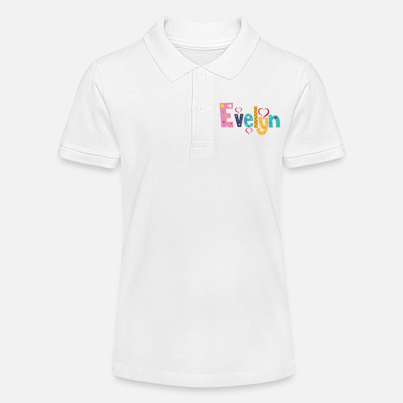 Nom personnalisé d’Evelyn - Polo bio MINI SPRINTER Stanley/Stella Ado - blanc