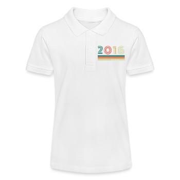 10 Jahre 2016 Vintage Retro Jubiläum - Stanley/Stella Teenager Bio-Poloshirt MINI SPRINTER - Weiß - Vorne