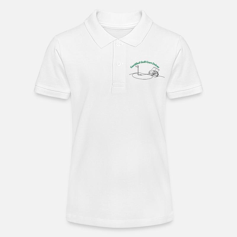 Chauffeur de voiturette de golf certifié - Polo bio MINI SPRINTER Stanley/Stella Ado - blanc