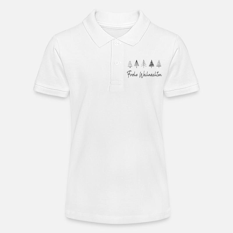 Joyeux Noël Ligne Arbres - Polo bio MINI SPRINTER Stanley/Stella Ado - blanc