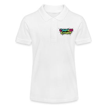 Courage Créatif Bunte Typografie - Stanley/Stella Teenager Bio-Poloshirt MINI SPRINTER - Weiß - Vorne