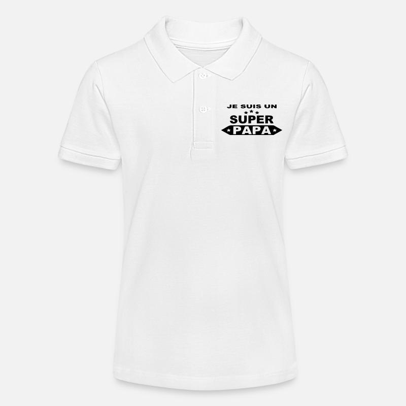 Je suis un super papa - Polo bio MINI SPRINTER Stanley/Stella Ado - blanc