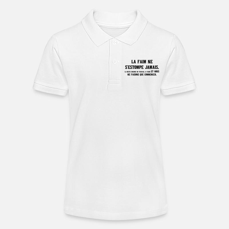 Citation Motivante sur la Persévérance - Polo bio MINI SPRINTER Stanley/Stella Ado - blanc