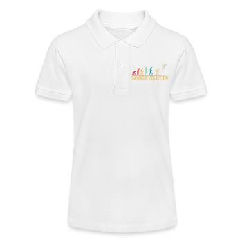 Ski-Evolution: Von den ersten Schritten zum Freestyle - Stanley/Stella Teenager Bio-Poloshirt MINI SPRINTER - Weiß - Vorne