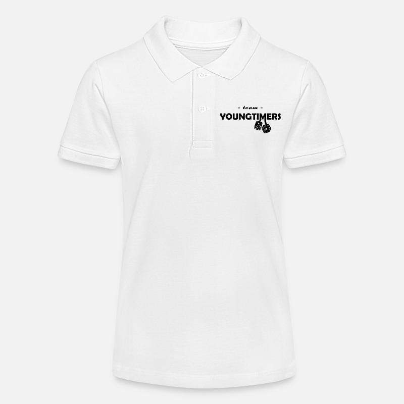 Team YoungTimer - Stanley/Stella Teenager Bio-Poloshirt MINI SPRINTER - Weiß
