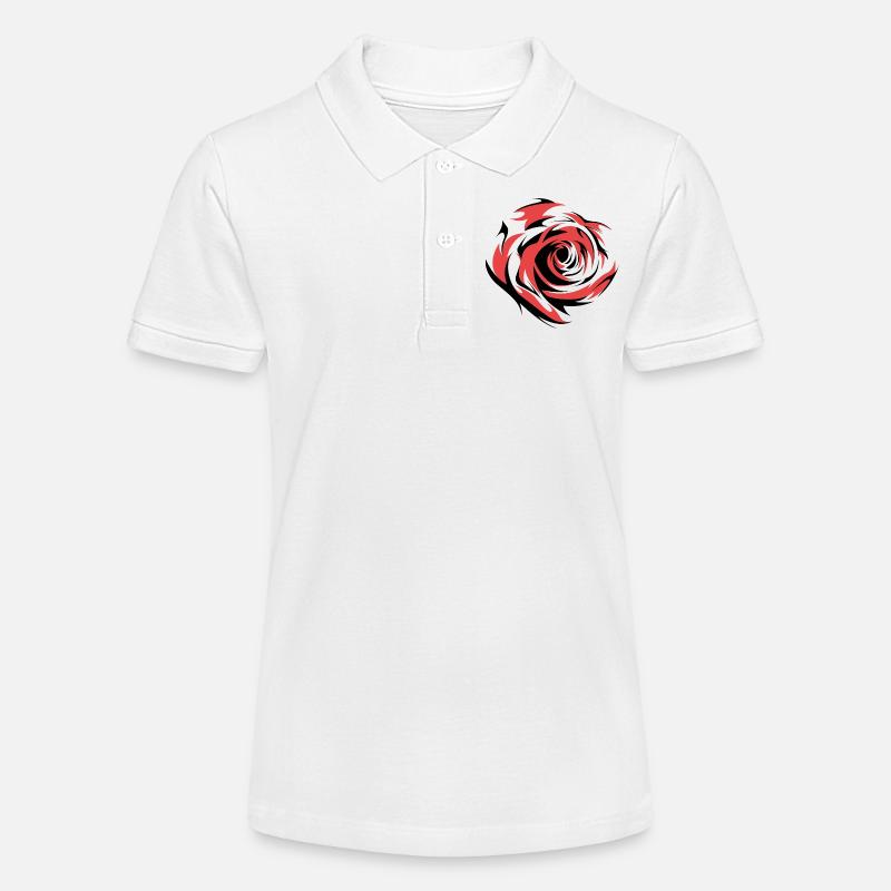 fleurs roses fleur roses symbole illustration icône - Polo bio MINI SPRINTER Stanley/Stella Ado - blanc