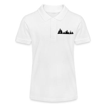 Silhouette noire d'une forêt - Polo bio MINI SPRINTER Stanley/Stella Ado - blanc - Devant