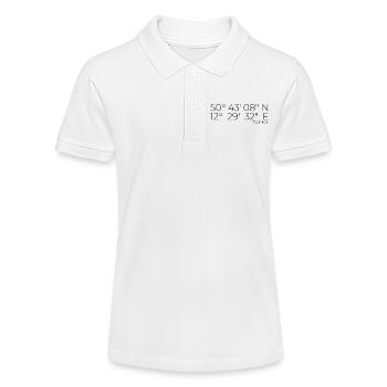 Koordinaten Zwickau - Stanley/Stella Teenager Bio-Poloshirt MINI SPRINTER - Weiß - Vorne
