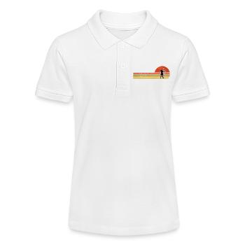 Silhouette rétro de Sunset Archer - Polo bio MINI SPRINTER Stanley/Stella Ado - blanc - Devant