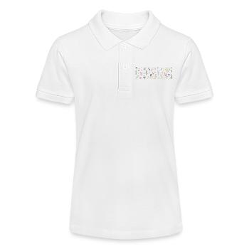 Midnight Bloom Botanical Print - Stanley/Stella Teen Organic Polo Shirt MINI SPRINTER - white - Front