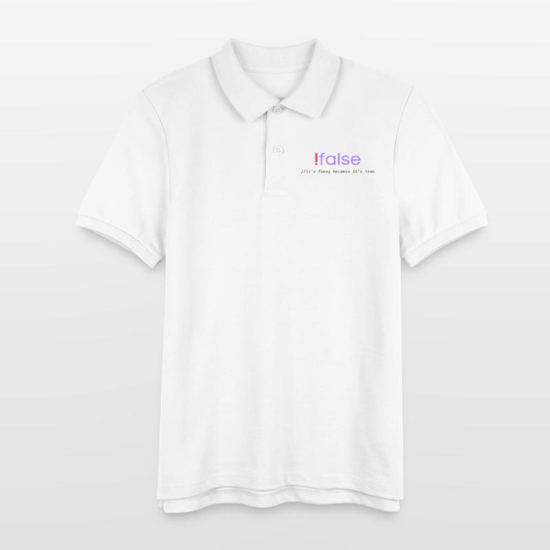 Ifalse Funny Coder Programming Pun Stanley/Stella Teen Organic Polo Shirt MINI SPRINTER