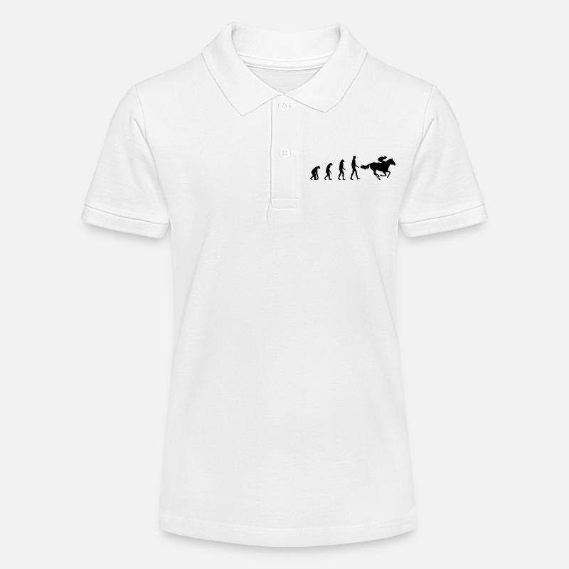 Évolution de l'homme vers le cavalier pro - Polo bio MINI SPRINTER Stanley/Stella Ado - blanc