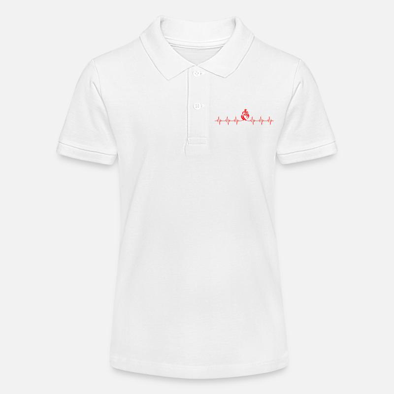 Vendée Herzfrequenz-Aufsatz - Stanley/Stella Teenager Bio-Poloshirt MINI SPRINTER - Weiß