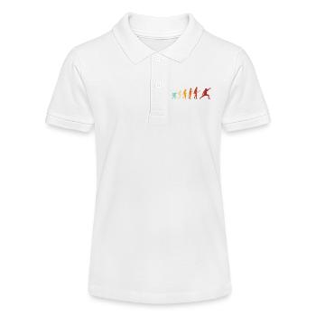Fechten Evolution Fechter Sport Lustiger Spruch - Stanley/Stella Teenager Bio-Poloshirt MINI SPRINTER - Weiß - Vorne
