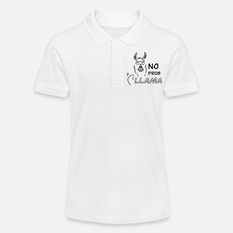 No Prob LLAMA - Polo bio MINI SPRINTER Stanley/Stella Ado - blanc