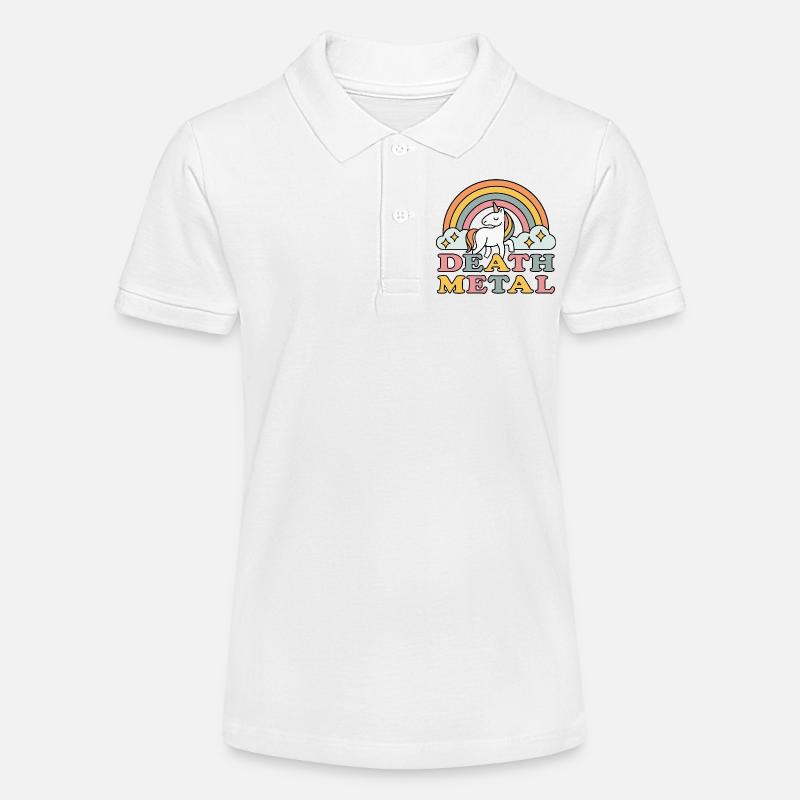 Licorne Death Metal - Polo bio MINI SPRINTER Stanley/Stella Ado - blanc
