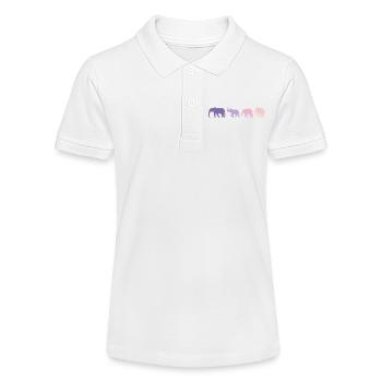 Elefanten Elefant Retro - Stanley/Stella Teenager Bio-Poloshirt MINI SPRINTER - Weiß - Vorne