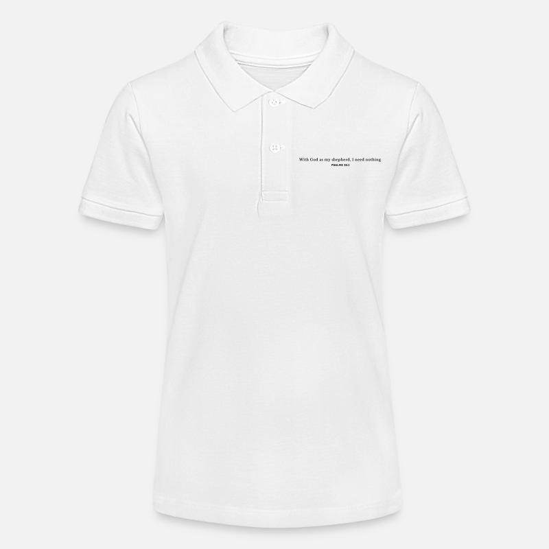Avec Dieu comme berger, je n’ai besoin de rien. - Polo bio MINI SPRINTER Stanley/Stella Ado - blanc