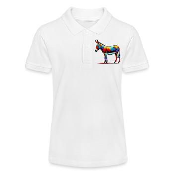 Esel, Schnuller, Maultier - Stanley/Stella Teenager Bio-Poloshirt MINI SPRINTER - Weiß - Vorne