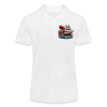 Krake - Stanley/Stella Teenager Bio-Poloshirt MINI SPRINTER - Weiß - Vorne