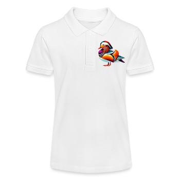 Canard mandarin - Polo bio MINI SPRINTER Stanley/Stella Ado - blanc - Devant