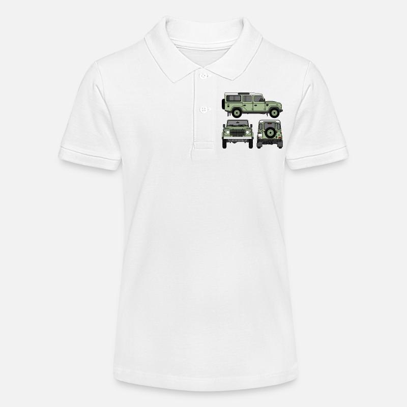 Defender 110 - Côtés - Polo bio MINI SPRINTER Stanley/Stella Ado - blanc