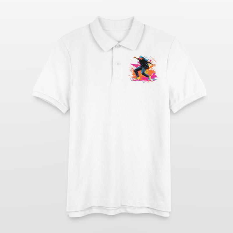 Retro B Boy Synthwave Stanley/Stella Teen Organic Polo Shirt MINI SPRINTER