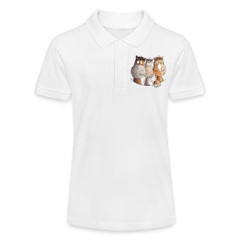 Drollige Pferde I Pferdemotiv Für Reiter - Stanley/Stella Teenager Bio-Poloshirt MINI SPRINTER - Weiß - Vorne