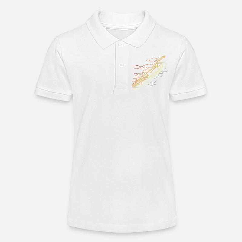 Dessin de natation Vintage - Polo bio MINI SPRINTER Stanley/Stella Ado - blanc