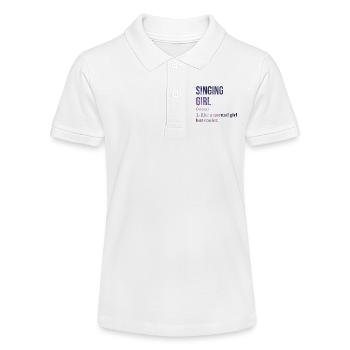 Singing - Stanley/Stella Teen Organic Polo Shirt MINI SPRINTER - white - Front
