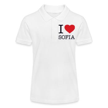 I LOVE SOFIA - Stanley/Stella Teenager Bio-Poloshirt MINI SPRINTER - Weiß - Vorne