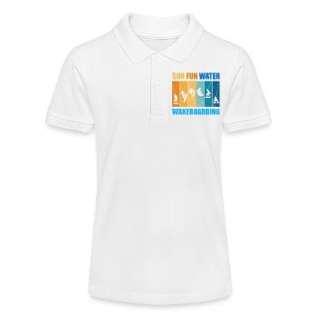 Soleil, Plaisir, Eau, Wakeboard - Polo bio MINI SPRINTER Stanley/Stella Ado - blanc - Devant