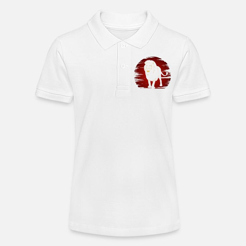 Lion dans l’obscurité - Polo bio MINI SPRINTER Stanley/Stella Ado - blanc