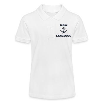 Moin Langeoog – Maritimes Anker-Design - Stanley/Stella Teenager Bio-Poloshirt MINI SPRINTER - Weiß - Vorne