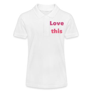 Love this gradient typography - Stanley/Stella Teen Organic Polo Shirt MINI SPRINTER - white - Front