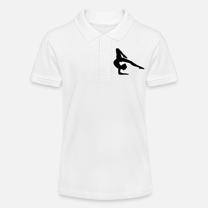 Fille de gymnastique - Polo bio MINI SPRINTER Stanley/Stella Ado - blanc