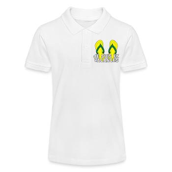 I'm on vacation! - Stanley/Stella Teen Organic Polo Shirt MINI SPRINTER - white - Front