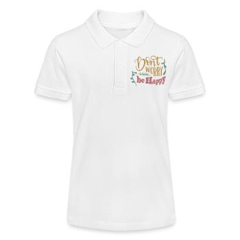 Dont worry be happy - Stanley/Stella Teenager Bio-Poloshirt MINI SPRINTER - Weiß - Vorne