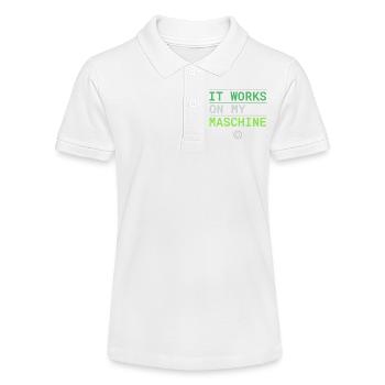 It Works On My Machine - Developer Excuse - Stanley/Stella Teen Organic Polo Shirt MINI SPRINTER - white - Front