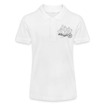 Mountain Landscape Compass - Stanley/Stella Teen Organic Polo Shirt MINI SPRINTER - white - Front